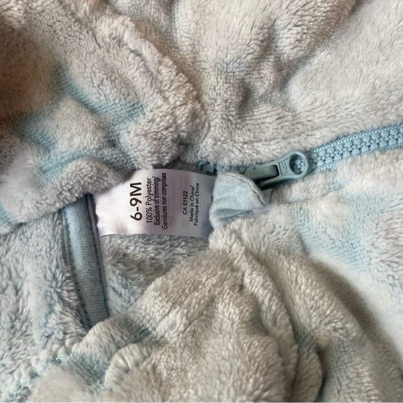 Warm blue fall winter full body suit fleece with stars 6-9 month - Picture 5 of 5